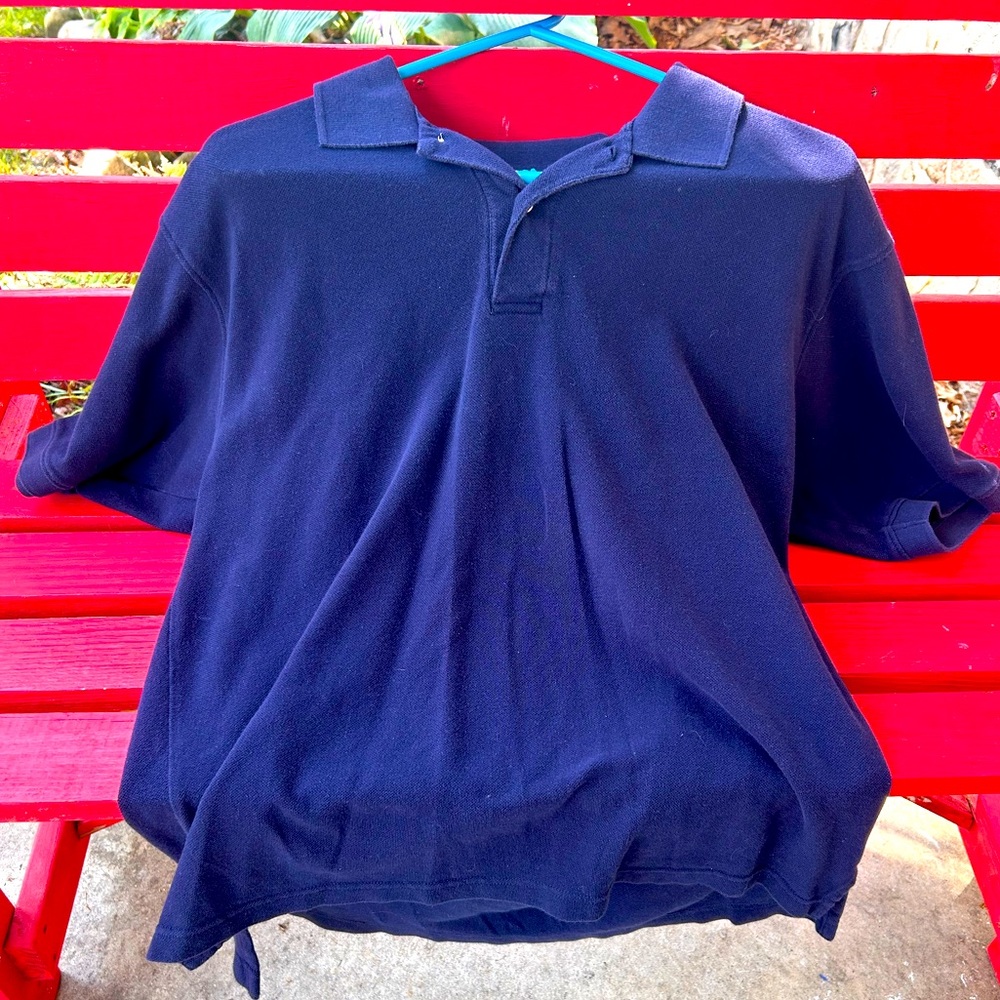Blue work or uniform polo